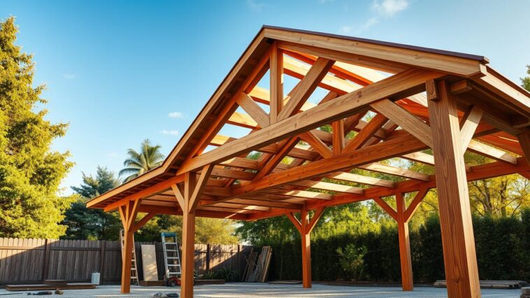 Carport aus Holz bauen: Konstruktion, Dimensionierung und passende Holzarten