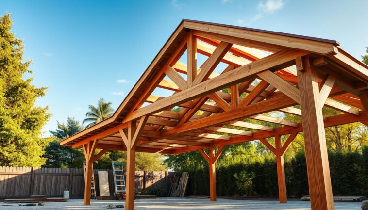 Carport aus Holz bauen: Konstruktion, Dimensionierung und passende Holzarten