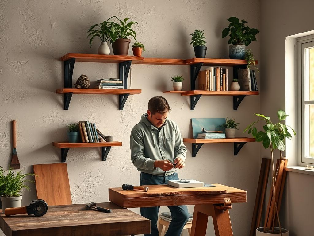 DIY-Wandregal aus Massivholz: einfache Anleitung für Zuhause
