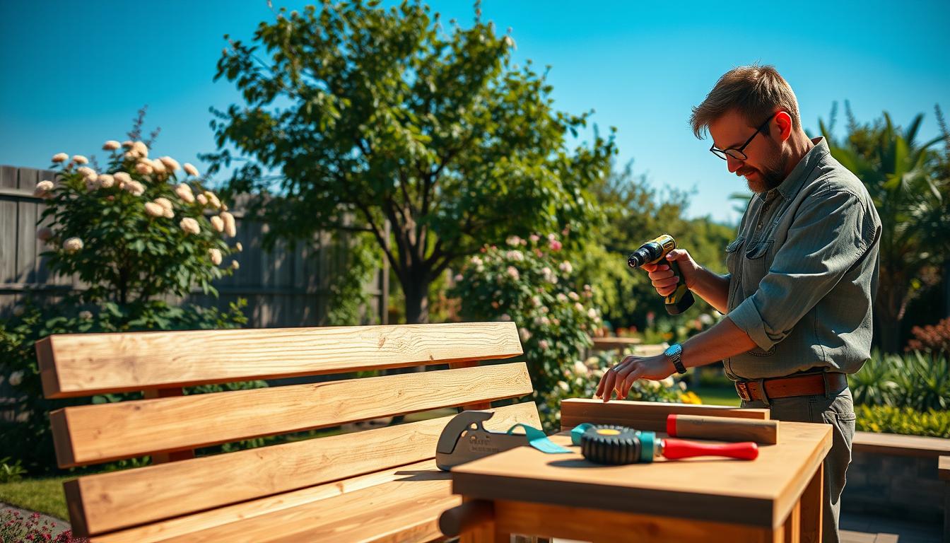 Gartenbank aus Holz selber bauen: stabile Anleitung für draußen
