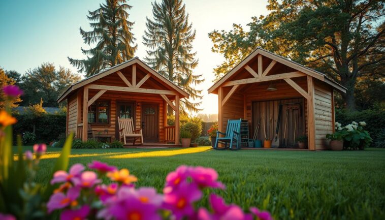 Gartenhaus und Geräteschuppen aus Holz: stabile Konstruktionen selbst planen