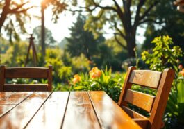 Gartenmöbel aus Holz richtig pflegen: Schutz vor Sonne und Regen