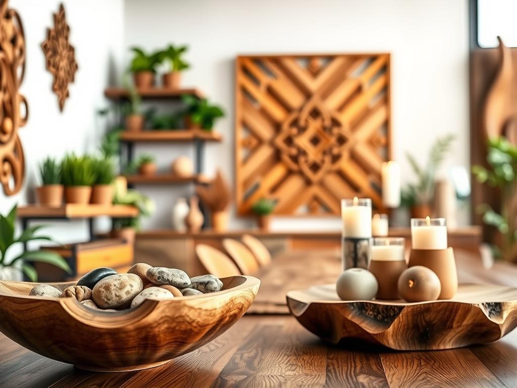 Holzdekoration für Wand und Tisch: aktuelle Trends und Inspirationen
