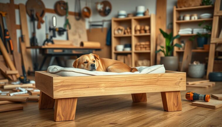 Hundebett aus Holz selber bauen: stabiles DIY-Projekt für Haustierbesitzer