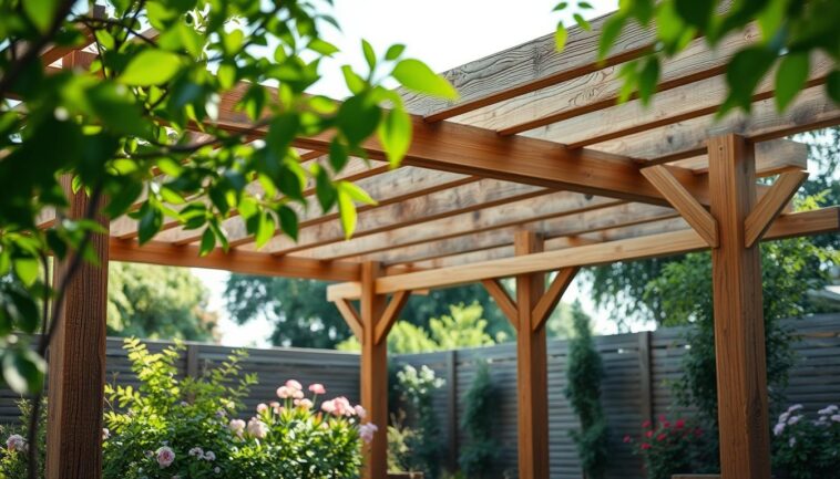 Pergola aus Holz planen: Konstruktion, Gestaltung und Aufbau