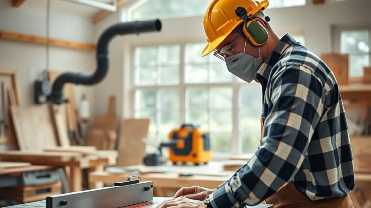 Sicherheit in der Holzwerkstatt: Schutzkleidung, Staubabsaugung und Ordnung