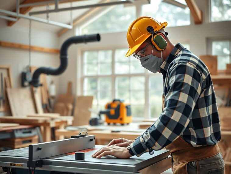 Sicherheit in der Holzwerkstatt: Schutzkleidung, Staubabsaugung und Ordnung