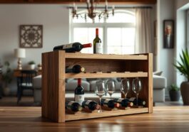 Weinregal aus Holz bauen: stilvolle DIY-Idee für Küche und Wohnzimmer